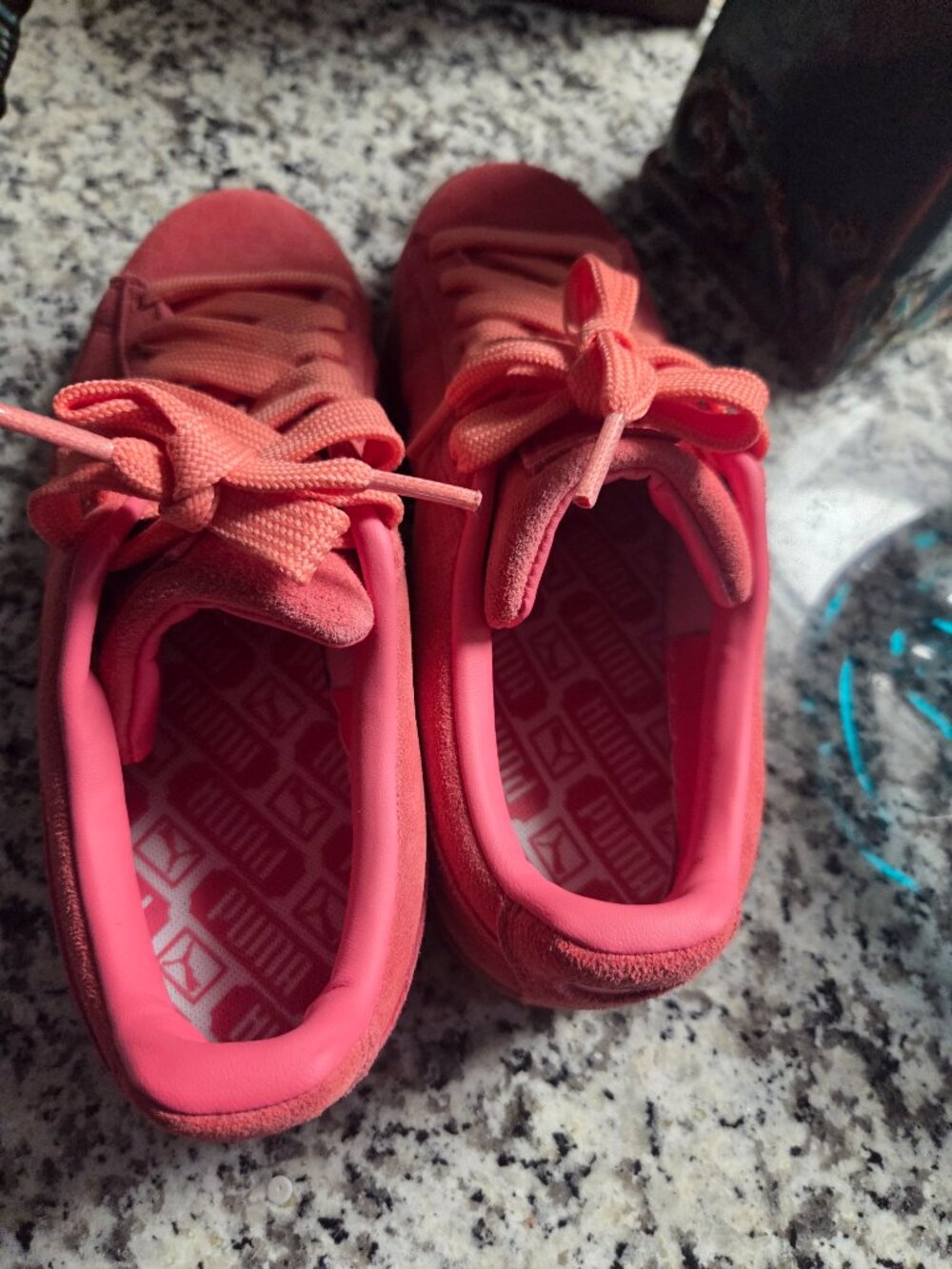 Puma Dark Pink Suede Sneakers – Size 8 - Picture 5 of 7